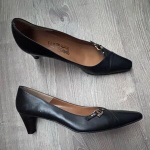 Black Salvatore Ferragamo Heels